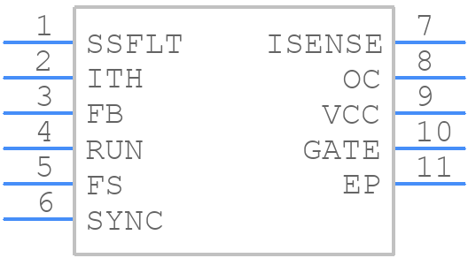 LTC3805IDDTRPBF - Analog Devices - PCB symbol