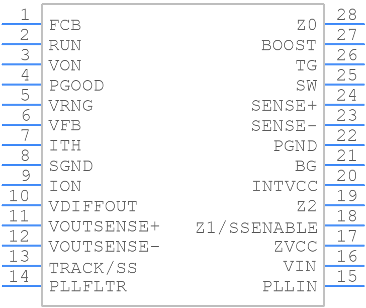 LTC3823IGNPBF - Analog Devices - PCB symbol