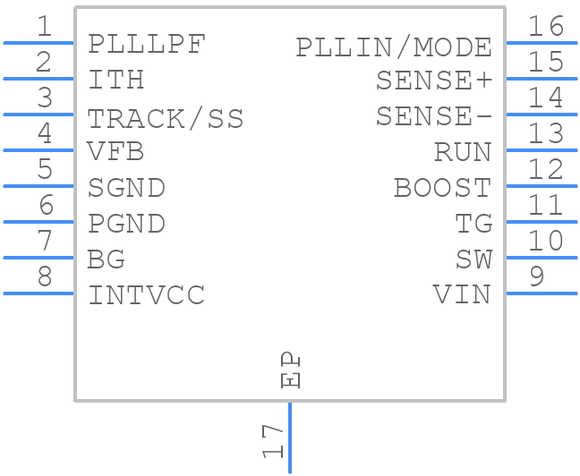 LTC3835EDHC-1TRPBF - Analog Devices - PCB symbol