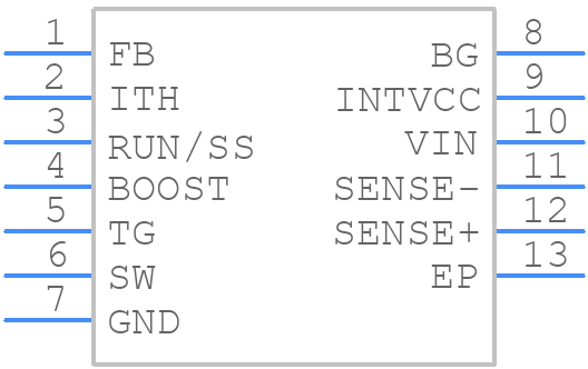 LTC3854EDDBTRMPBF - Analog Devices - PCB symbol