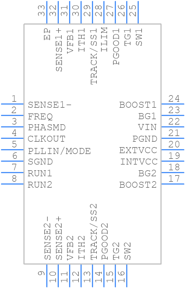 LTC3857EUHTRPBF - Analog Devices - PCB symbol