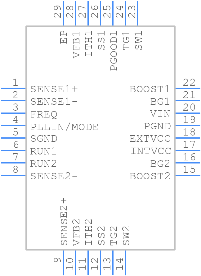 LTC3858IUFD-1PBF - Analog Devices - PCB symbol