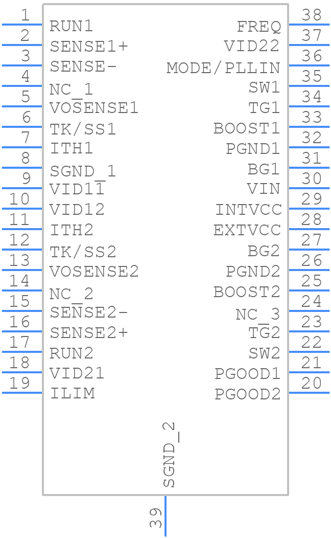 LTC3865IFEPBF - Analog Devices - PCB symbol
