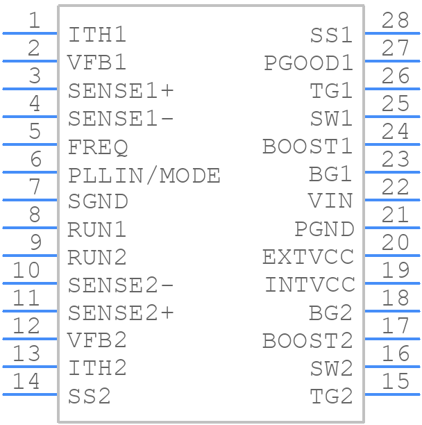 LTC3868EGN-1TRPBF - Analog Devices - PCB symbol
