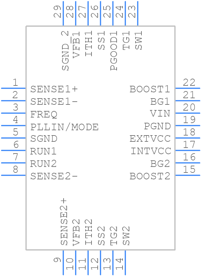 LTC3868EUFD-1TRPBF - Analog Devices - PCB symbol