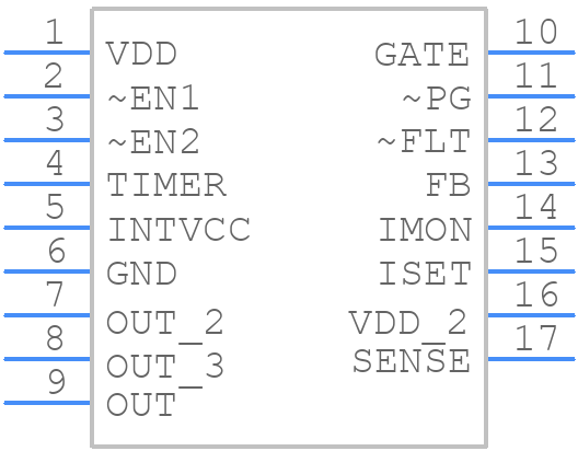 LTC4219CDHC-5TRPBF - Analog Devices - PCB symbol