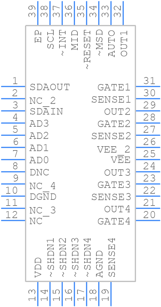 LTC4266CUHFPBF - Analog Devices - PCB symbol