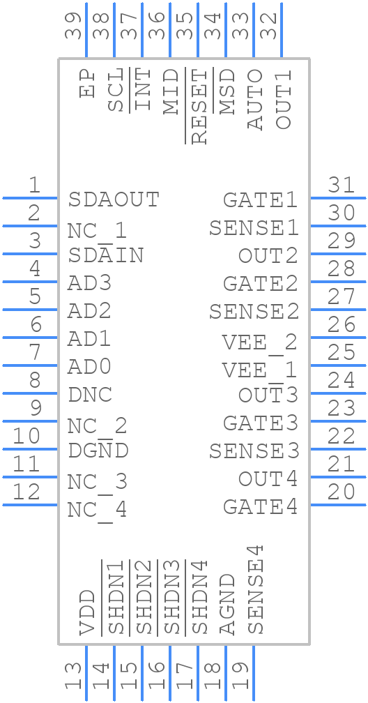 LTC4266IUHFPBF - Analog Devices - PCB symbol