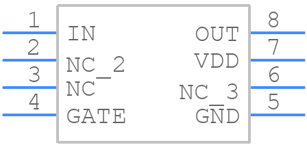 LTC4357HMS8PBF - Analog Devices - PCB symbol