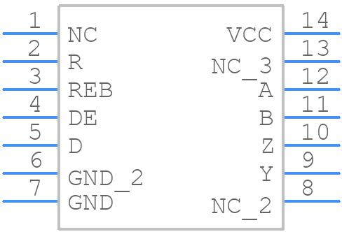 LTC491CNPBF - Analog Devices - PCB symbol