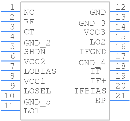 LTC5540IUHPBF - Analog Devices - PCB symbol