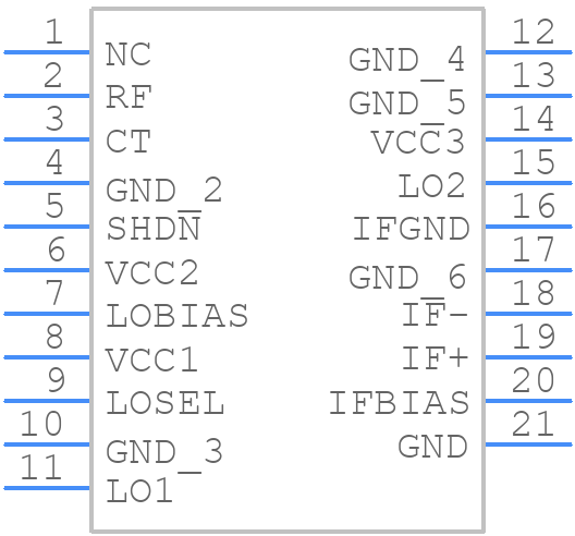 LTC5542IUHTRPBF - Analog Devices - PCB symbol