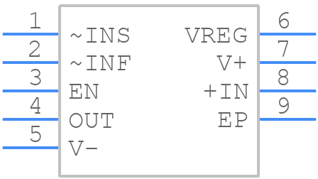 LTC6102IDD-1TRPBF - Analog Devices - PCB symbol