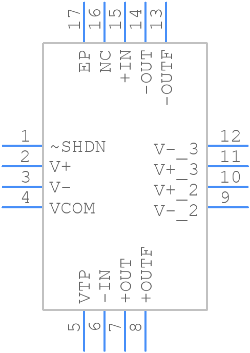 LTC6406CUDPBF - Analog Devices - PCB symbol
