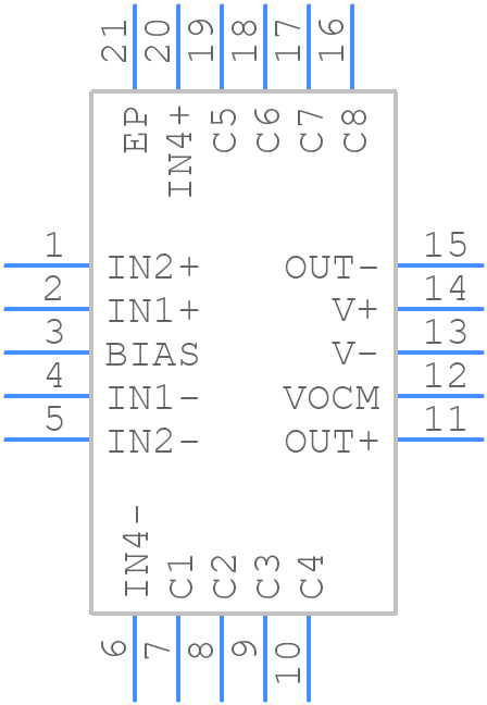 LTC6601CUF-2TRPBF - Analog Devices - PCB symbol