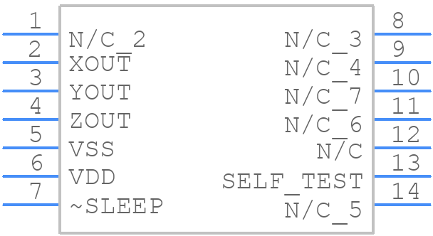 MMA7368LT - Analog Devices - PCB symbol
