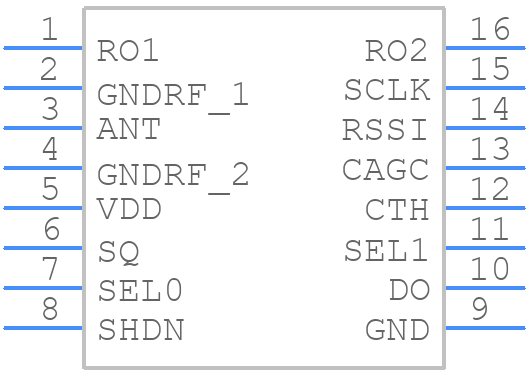 MICRF219AYQS - Microchip - PCB symbol