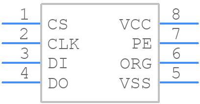 93AA76C-I/P - Microchip - PCB symbol
