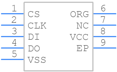 93LC46CT-I/MC - Microchip - PCB symbol