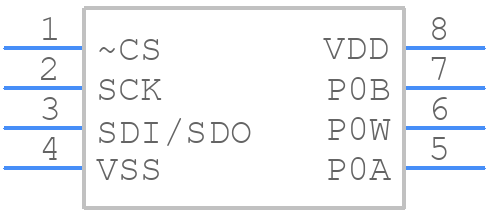 MCP4141-502E/P - Microchip - PCB symbol