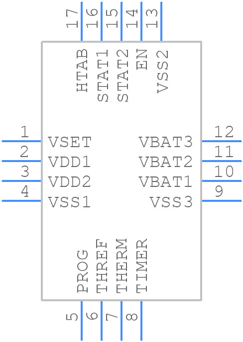 MCP73861-I/MLG - Microchip - PCB symbol