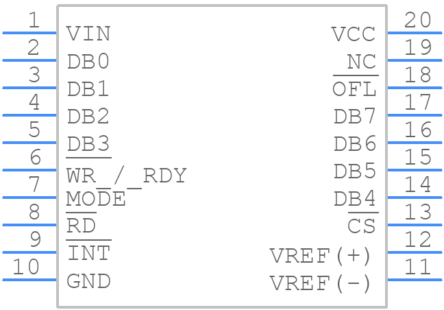 ADC0820CCWM - Texas Instruments - PCB symbol