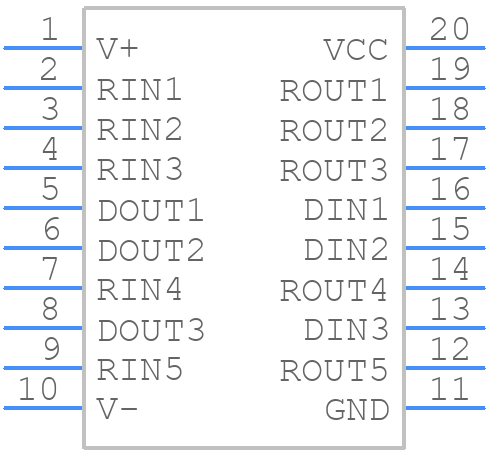 DS14185WM - Texas Instruments - PCB symbol