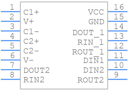 DS14C232CN - Texas Instruments - PCB symbol