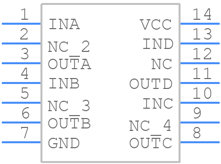 DS14C89AM - Texas Instruments - PCB symbol