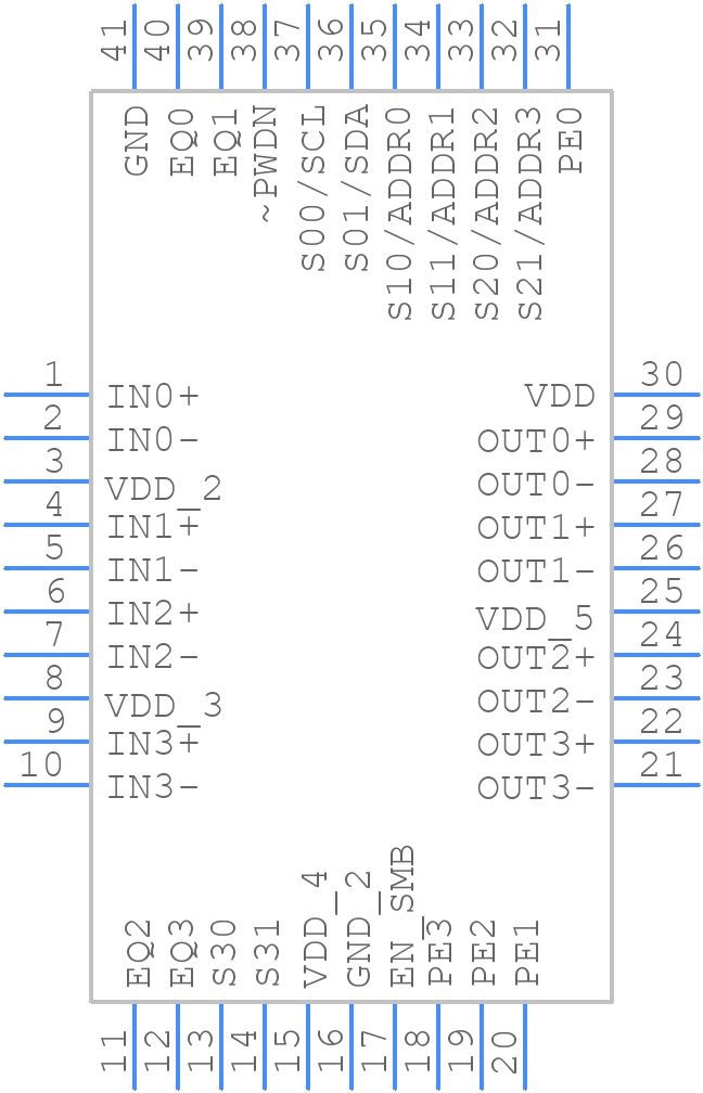 DS25CP104ATSQ - Texas Instruments - PCB symbol