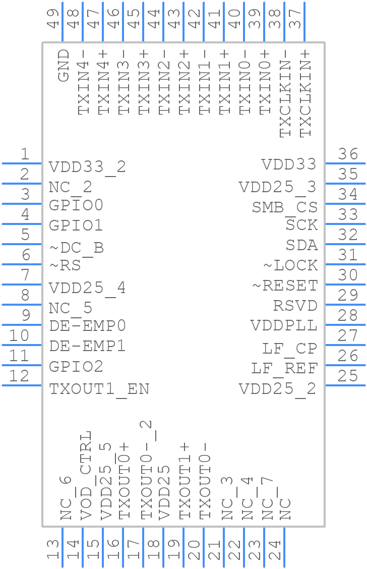 DS32ELX0421SQ - Texas Instruments - PCB symbol