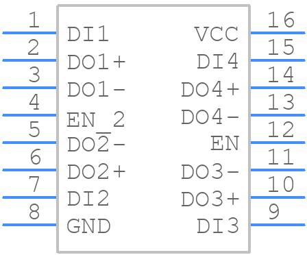 DS34LV87TM - Texas Instruments - PCB symbol