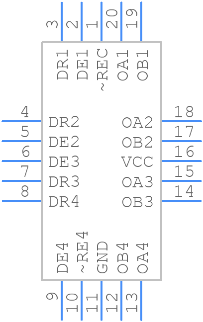 DS36950V - Texas Instruments - PCB symbol