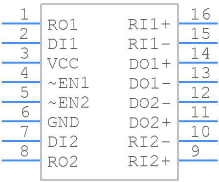 DS8922AM - Texas Instruments - PCB symbol