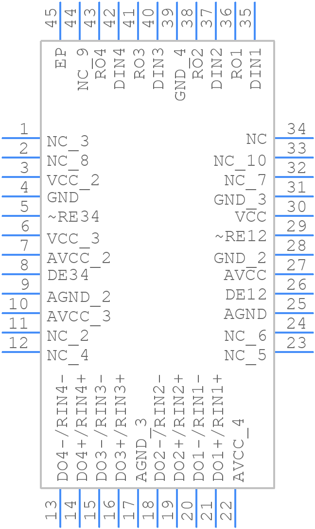 DS92LV040ATLQA - Texas Instruments - PCB symbol
