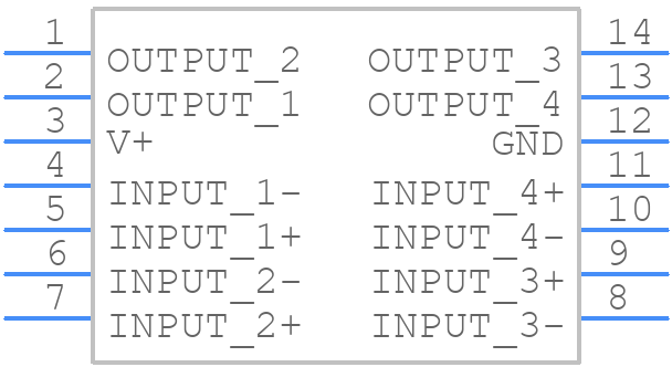 LM139AJRLQMLV - Texas Instruments - PCB symbol