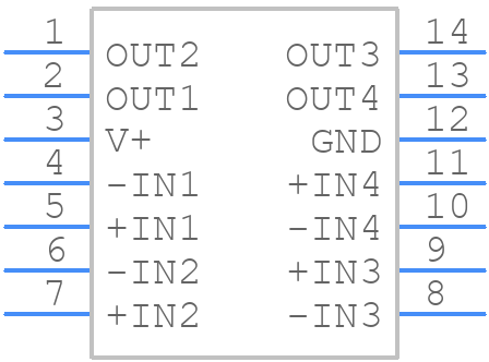 LM139AWGRQMLV - Texas Instruments - PCB symbol