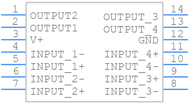 LM139J - Texas Instruments - PCB symbol