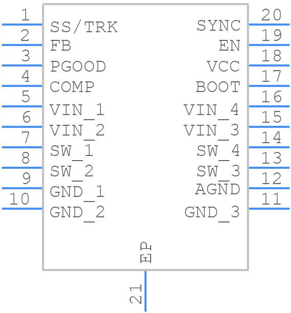 LM20333MH - Texas Instruments - PCB symbol