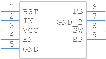 LM2738XSD - Texas Instruments - PCB symbol