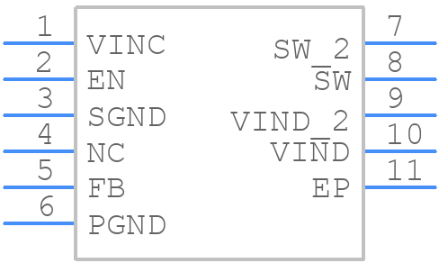 LM2833XSD - Texas Instruments - PCB symbol
