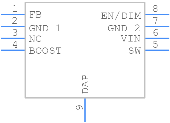 LM3405AXMY - Texas Instruments - PCB symbol