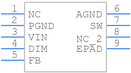 LM3410XMY - Texas Instruments - PCB symbol