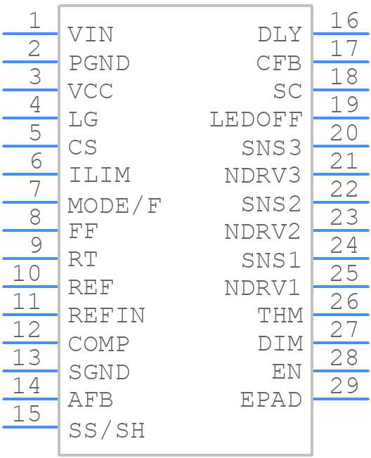 LM3431QMH - Texas Instruments - PCB symbol