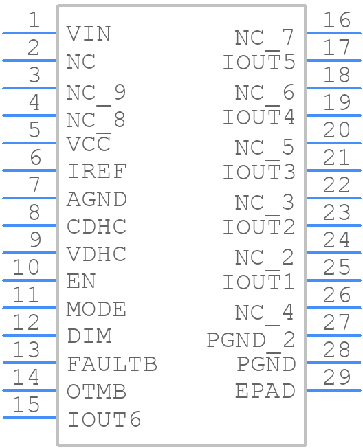 LM3432MH - Texas Instruments - PCB symbol