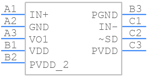 LM4673TM - Texas Instruments - PCB symbol