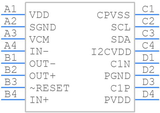 LM48557TL - Texas Instruments - PCB symbol