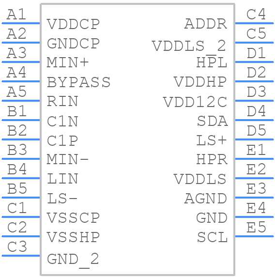 LM49100GR - Texas Instruments - PCB symbol