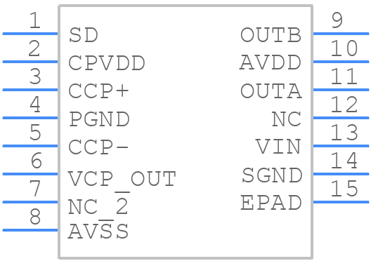 LM4953SD - Texas Instruments - PCB symbol