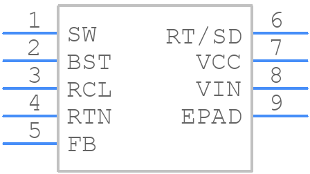 LM5009ASD - Texas Instruments - PCB symbol